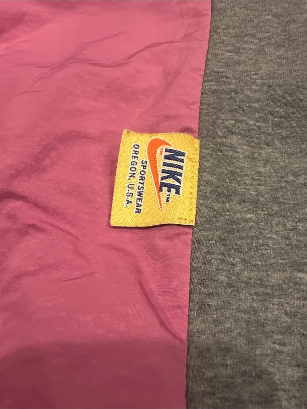 Nike Colorblock Hooded Pullover - Gray Pink Blue